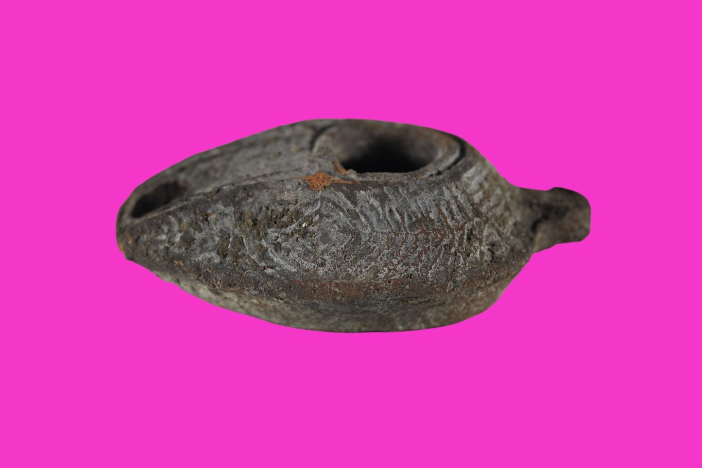 Time of the Christians Oil Lamp Ancient Holy Land Artifact 313-636 AD COA 139