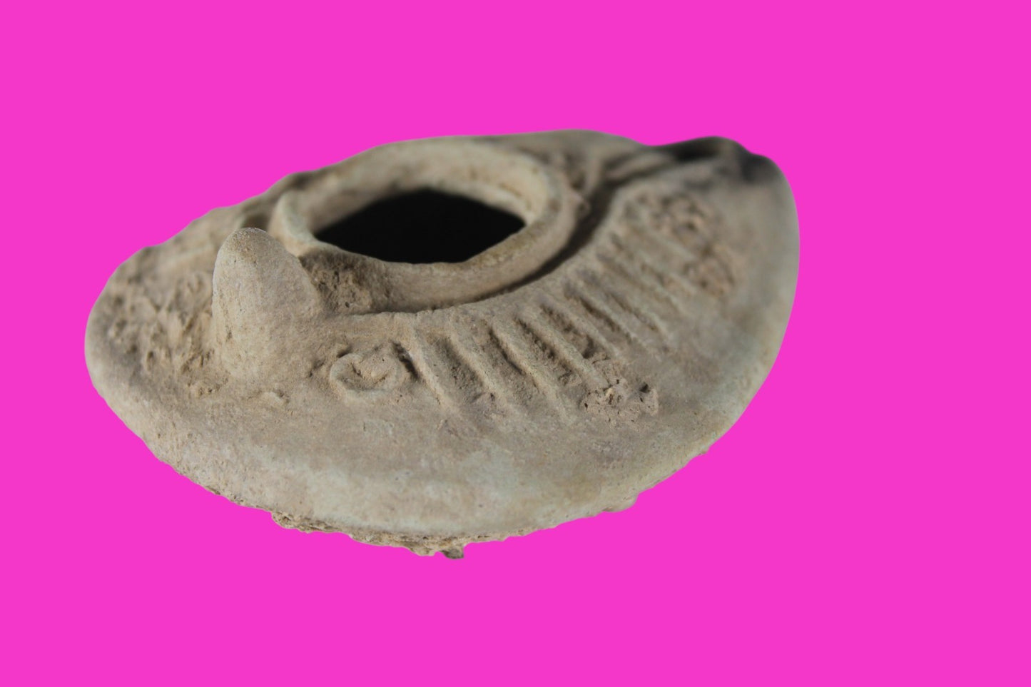 Holy Land Oil Lamp Ancient Artifact Time of the Christians 313-636 AD COA 187