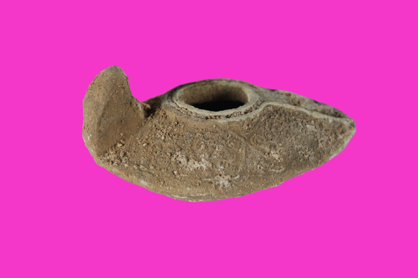 Holy Land Oil Lamp Ancient Artifact Time of the Christians 313-636 AD COA 205