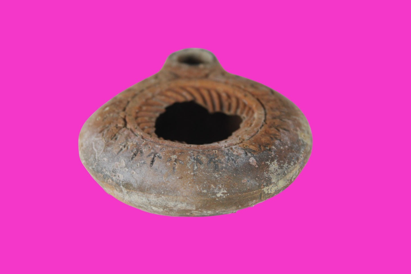 Holy Land Oil Lamp Ancient Artifact Time of Jesus & Apostles 63BC-323AD COA 168