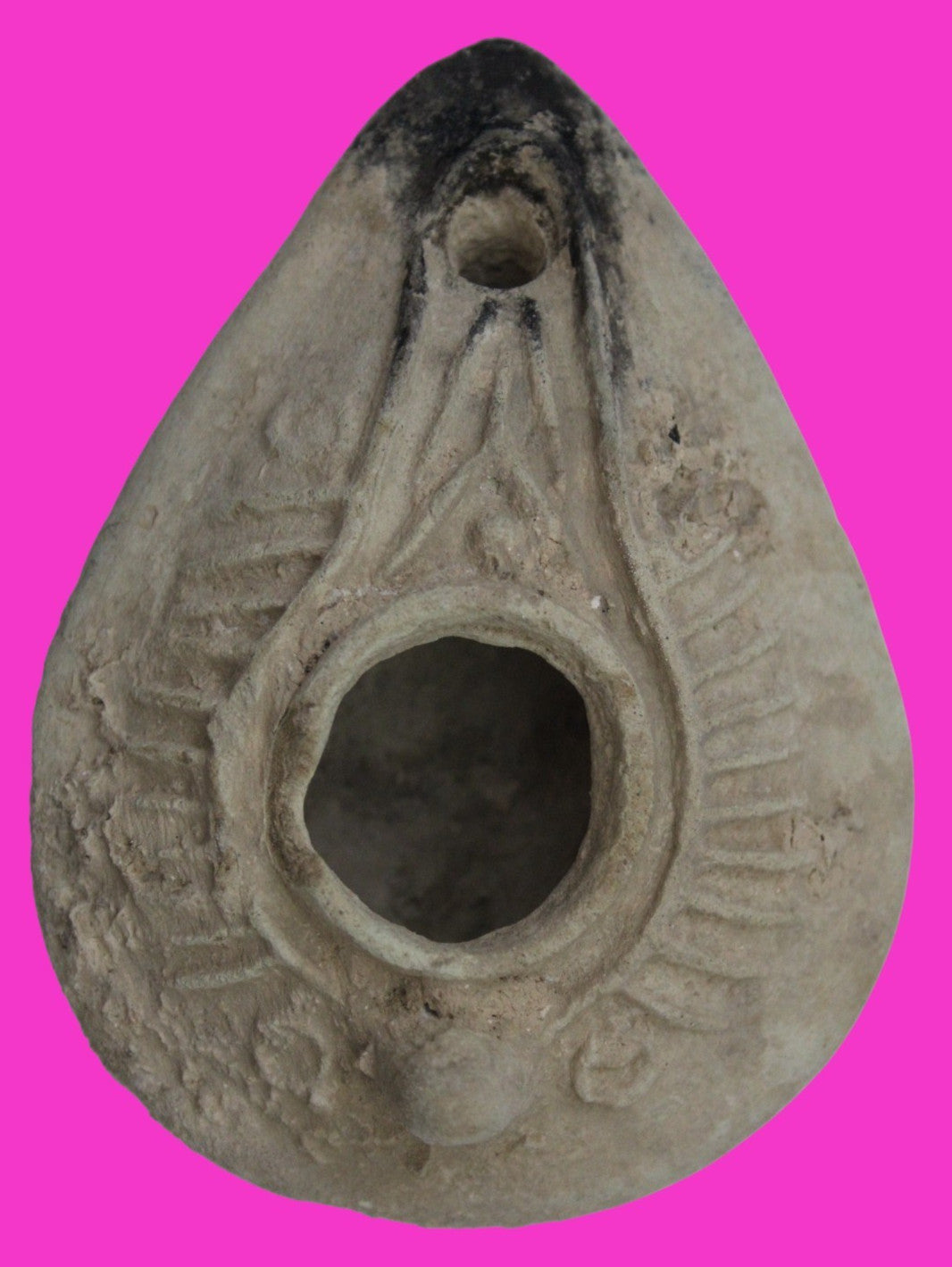 Holy Land Oil Lamp Ancient Artifact Time of the Christians 313-636 AD COA 187